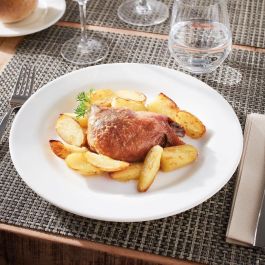 Arcoroc Set 6 Platos Llanos Opal Intensity White 25,5 cm Vidrio Templado Extra Resistente Blanco Brillo