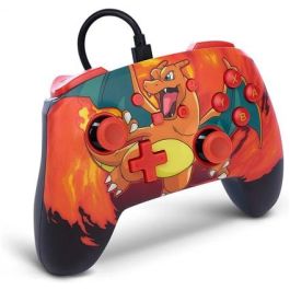 Power A Mando con Cable Nintendo Switch NSGP0040-02 Charizard Vortex, Diseño Mejorado y Botones Asignables, Compatible con Switch y Switch OLED