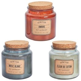Home Deco Factory Vela Perfumada Apothicaire Tarro Vidrio Tapa Corcho Cera Parafina Duración 60h Ø10cm x 10cm