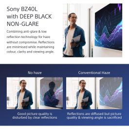 Sony FW-85BZ40L Pantalla Profesional 85" LCD 4K Ultra HD para Señalización Digital 24/7 con Wifi