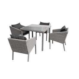 Mesa Terraza Y Jardin DKD Home Decor Gris 90 x 72 x 90 cm Set de 5