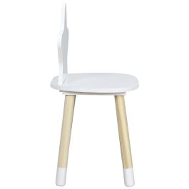 Home Deco Kids Silla Infantil Estrella Blanca para Niños, Diseño Encantador para Habitaciones Infantiles, Medidas 28x27x54 cm