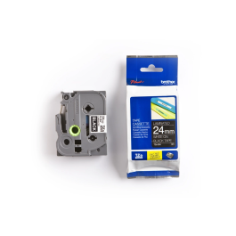 BROTHER Cinta laminada negro/blanco 24mm