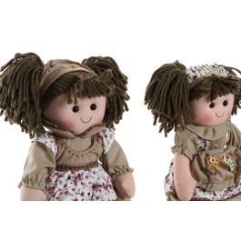 DKD Home Decor Muñeca Peluche Marron 15 x 35 x 24 cm (4 Unidades)