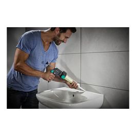 Wolfcraft Pistola selladora mg310 compact con asa giratoria engomada, para cartuchos de 310 ml, sistema antigoteo