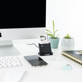 TooQ TQR-220B Lector de Tarjetas Inteligentes DNIe 3.0, USB 2.0, Negro. Compatible con PC, Mac, Linux y Smartphone.