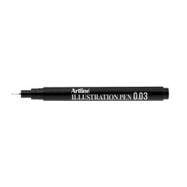 Rotulador Artline Calibrado Micrometrico Negro Illustration Pen Ek-2803Iln Punta Poliacetal 0,03 mm 12 unidades