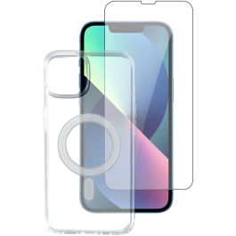 4smarts Funda Rígida con Protector de Pantalla 360 Starter X-Pro Full Cover Glas + UltiMag para iPhone 14 Transparente