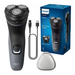 Philips Shaver 1000 Series S1142/00 Afeitadora Eléctrica Recargable, 3 Cabezales, Cabezales 4D Flexibles, PowerCut Blade, Resistente al Agua IPX7, Color Negro y Gris Precio: 40.68999979. SKU: B17KFR88K4