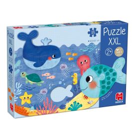 Goula Puzzle XXL Océano Puzzle de Cartón de Gran Calidad 18 Piezas Gigantes para Niños a partir de 3 Años