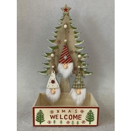 DKD Home Decor Decoración Colgante Navidad Tradicional Madera Marrón Verde Blanco Rojo Santa 12 Unidades Precio: 19.22448. SKU: B1DDP8SRCJ