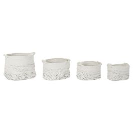 Cesta Boho DKD Home Decor Blanco Negro 36 x 33 x 36 cm Set de 4 Precio: 53.49999996. SKU: B1845V83BX