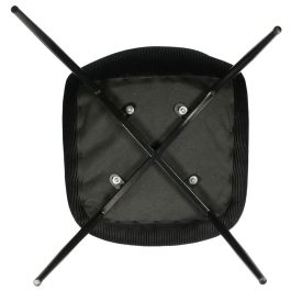 Home Deco Factory Silla Giulia Terciopelo Negra - Colección Lounge