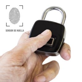 Phoenix technologies Candado con Huella Dactilar, Resistente al Agua IP65, Hasta 10 Huellas