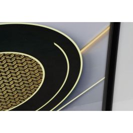 DKD Home Decor Cuadro Moderno Gris Negro Abstracto 80 x 240 cm Set de 3