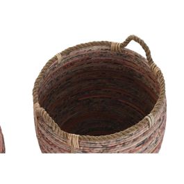 Cesta Boho DKD Home Decor Melocoton Natural 52 x 58 x 52 cm Set de 3