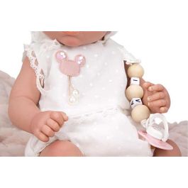 Muñecas Arias Muñeca Reborn Arias 38 cm Maitane Rosa con Manta para Niños de 3 Años, Idioma Español