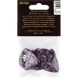 Dunlop Pack 12 Púas Genuine Celluloid Púrpura Perlado - Heavy