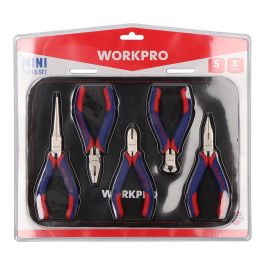 Workpro Juego de Alicates Miniatura 5 Piezas Acero Carbono Forjado Mango Bimaterial