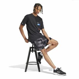 Camiseta de Manga Corta Hombre Adidas Remoji Pocket Graphic Negro