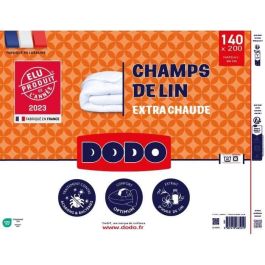 Edredón 140x200 cm DODO CHAMPS DE LIN - Cálido - 450g/m² - Edredón 1 persona - Suave y cálido - Antiácaros Antibacteriano - Blanco Edredón 140x200 cm DODO CHAMPS DE LIN - Cálido - 450g/m² - Edredón 1 persona - Suave y cálido - Antiácaros Antibacteriano - Blanco