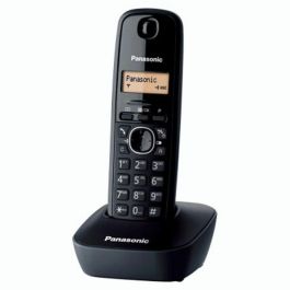 Panasonic KX-TG1611FRH Teléfono inalámbrico digital residencial sin contestador automático, Pantalla retroiluminada, Directorio 50 números, Negro