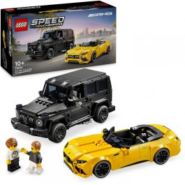 LEGO 76924 Speed Champions Mercedes-AMG G 63 y SL 63 - Pack Doble Coches de Juguete Construible Negro y Amarillo