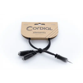 Cordial Cable Y Mini-Jack Estéreo/2 Mini-Jacks Estéreo Hembra 30 Cm