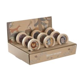 DKD Home Decor Juguete Infantil Madera Multicolor 2x6x6cm - Pack de 24 Unidades Surtidas Aleatoriamente