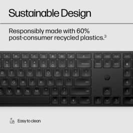 HP 450 Teclado Inalámbrico Programable con 20+ Teclas Personalizables, Confort, Productividad, Sostenible y Fácil de Limpiar