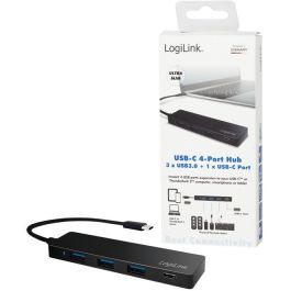 LogiLink UA0311 USB 3.1 Type-C Hub 3+1 Puertos Negro