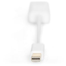 Digitus Mini DisplayPort a HDMI Cable Adaptador, Mini DisplayPort Macho/Hembra a HDMI Macho, Blanco, 0.15m
