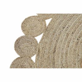 Alfombra DKD Home Decor 200 x 200 x 1 cm Natural Marrón Poliéster Jute