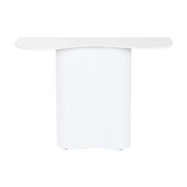 DKD Home Decor Consola Desmontable Estilo Loft de Metal Color Blanco - Medidas: 100 cm Ancho x 38 cm Largo x 72 cm Alto