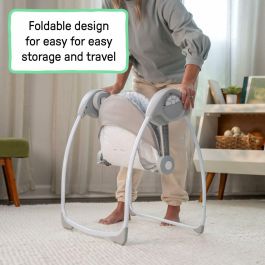 Ingenuity Columpio Eléctrico Plegable para Bebé ING0074451173002, Arco de Juguete, Ajustes de Balanceo, Temporizador, Reclinación