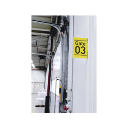 Durable Señal de Pasillo Magnética A4 Vertical para Estanterías, Lámina PET, Incluye Software Duraprint, Pack de 10 Unidades