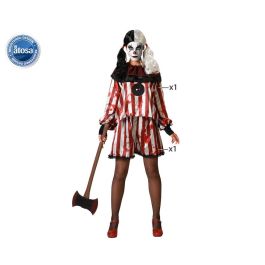 Disfraz Payasa Roja Mujer Adulto Halloween Camiseta Y Pantalón Talla XS-S