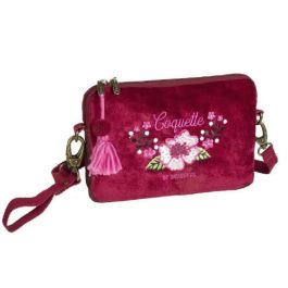 Coquette Bolso Pequeño Coquette 16017090700 Terciopelo Fucsia 24 x 16 x 2.4 cm