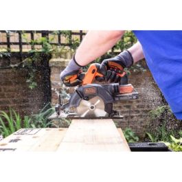 Black + Decker BDCCS18N-XJ Sierra circular inalámbrica 18V 140 mm - Alto rendimiento con suela de metal y tecnología de litio