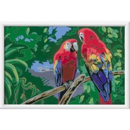 CreArt Kids - Loros (31 x 21 cm), kit de pintura por números, a partir de 7 años, 25854, Ravensburger CreArt Kids - Loros (31 x 21 cm), kit de pintura por números, a partir de 7 años, 25854, Ravensburger