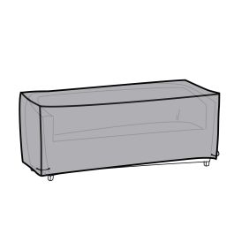 DKD Home Decor Funda para Sofá de Terraza y Jardín Gris Oscuro, Poliéster 600D, 240gsm, 80x205x60 cm