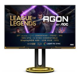 AOC AG275QXL Monitor Gaming 27" Quad HD 2560x1440 IPS 170Hz 1ms HDR400 FreeSync Premium G-Sync Flicker-Free Low Blue Light Precio: 476.78999962. SKU: S55156767