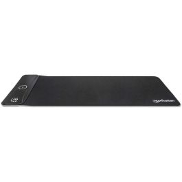 MANHATTAN Alfombrilla de Ratón Gaming XXL RGB LED con Cargador Inalámbrico para Juegos - Negro, Tela