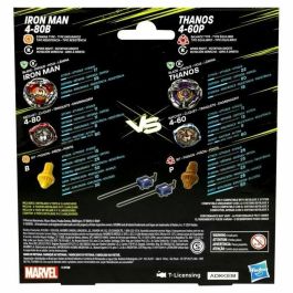 Hasbro HASG0287ES0 Beyblade X Marvel Multipack Iron Man 4-80B vs. Thanos 4-60B, para 8+ años Hasbro HASG0287ES0 Beyblade X Marvel Multipack Iron Man 4-80B vs. Thanos 4-60B, para 8+ años