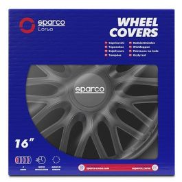 Sparco Tapacubos Roma Negro 16" SPC1696BK 4 Unidades