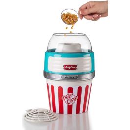 Ariete 2957/01 Máquina de Palomitas Party Time Big Popper Azul, Diseño Retro Años 50, Aperitivo Natural sin Grasas