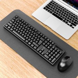 Ewent EW3281 Kit Teclado y Ratón Inalámbrico RF Universal QWERTY Español Negro, 1000 DPI, Teclas Programables, Nanoreceptor USB