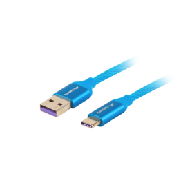 Lanberg Cable USB 2.0 Macho a Macho USB-C, Trenzado Tela, Aluminio, 1m, Azul, 480 Mb/s Precio: 5.79000004. SKU: S5604173