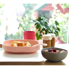 Beaba Juego de Vajilla Infantil de Silicona 4 Piezas con Ventosa, Flexible, Apto Microondas y Lavavajillas, 2ª Edad - Rosa Beaba Juego de Vajilla Infantil de Silicona 4 Piezas con Ventosa, Flexible, Apto Microondas y Lavavajillas, 2ª Edad - Rosa