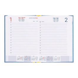 Agenda Encuadernada Liderpapel Corfu A5 2025 Dia Pagina Color Azul Claro Papel 60 gr